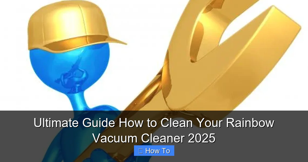 Ultimate Guide How to Clean Your Rainbow Vacuum Cleaner 2025