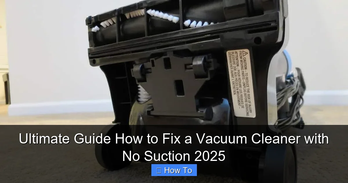 Ultimate Guide How to Fix a Vacuum Cleaner with No Suction 2025