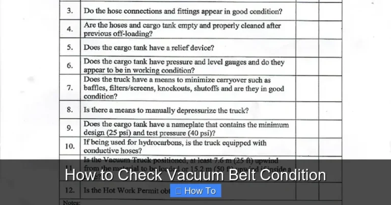 How to Check Vacuum Belt Condition