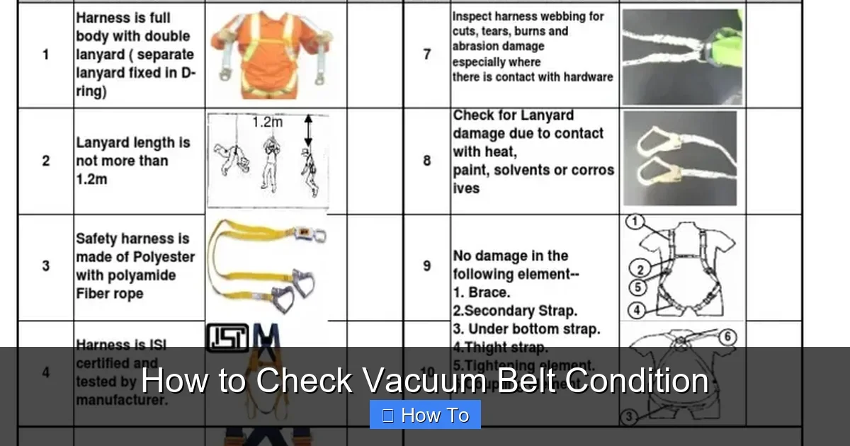 How to Check Vacuum Belt Condition