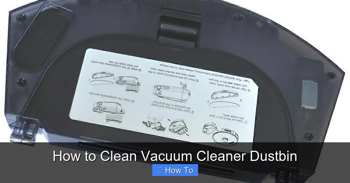How to Clean Vacuum Cleaner Dustbin