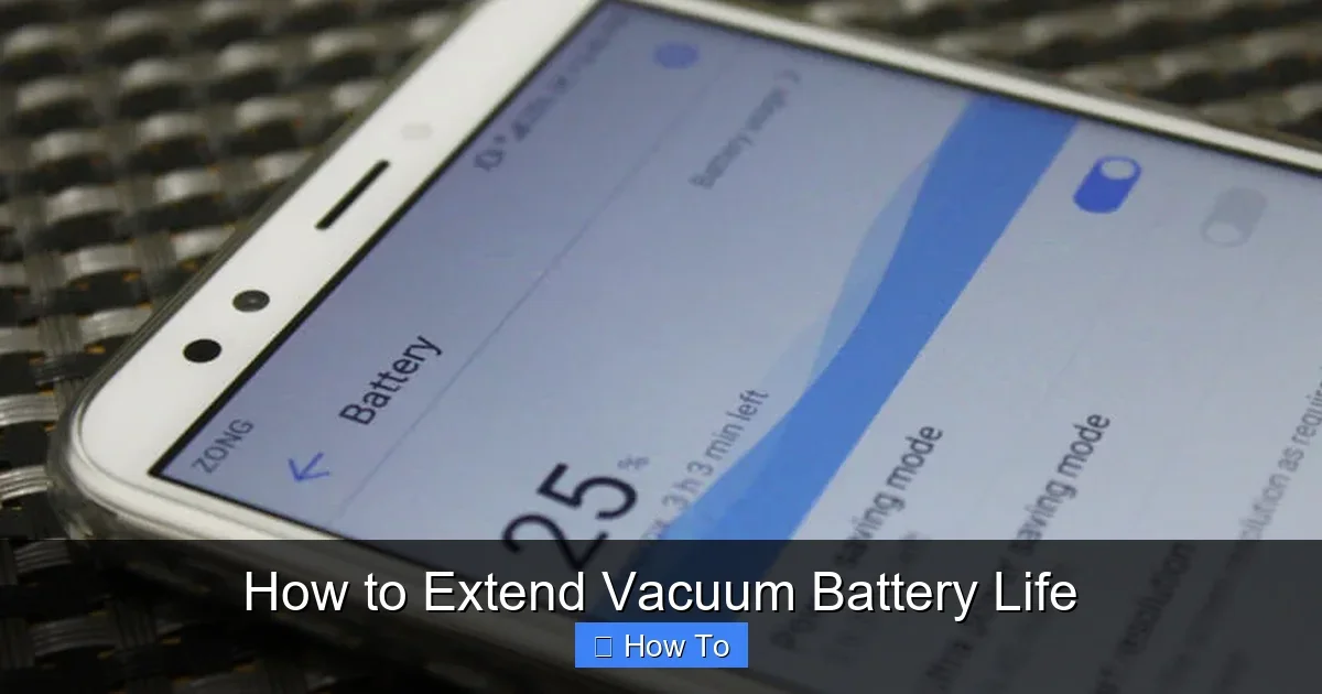How to Extend Vacuum Battery Life
