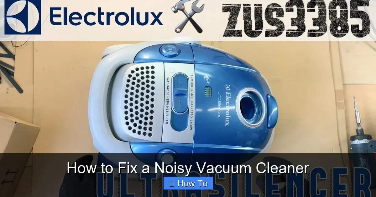 How to Fix a Noisy Vacuum Cleaner
