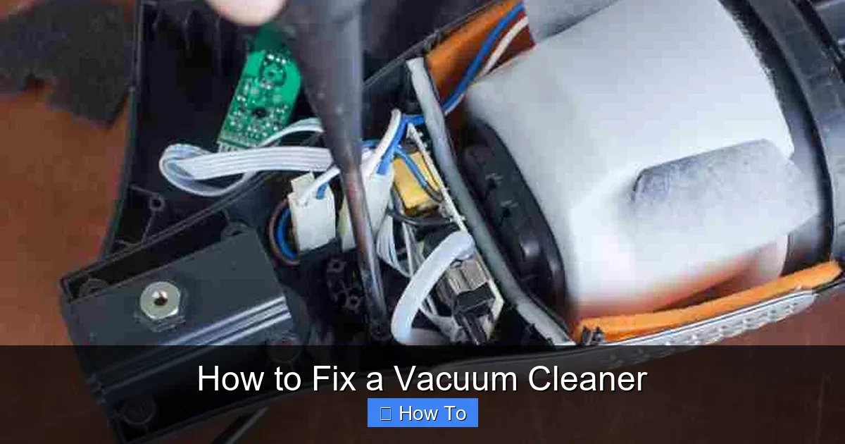 How to Fix a Vacuum Cleaner
