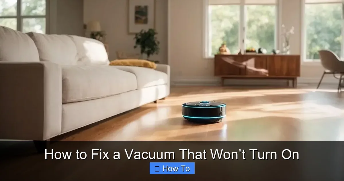 How to Fix a Vacuum That Won’t Turn On