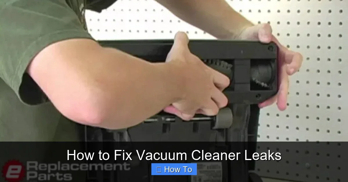 How to Fix Vacuum Cleaner Leaks