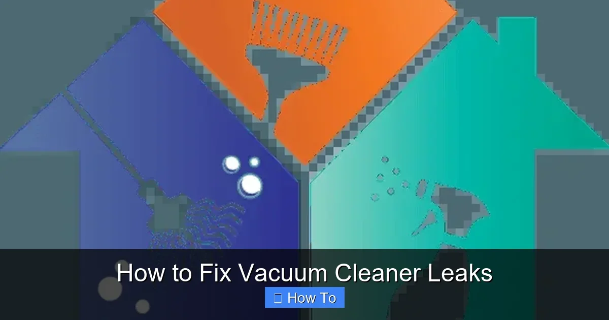 How to Fix Vacuum Cleaner Leaks