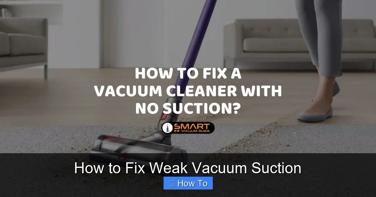 How to Fix Weak Vacuum Suction