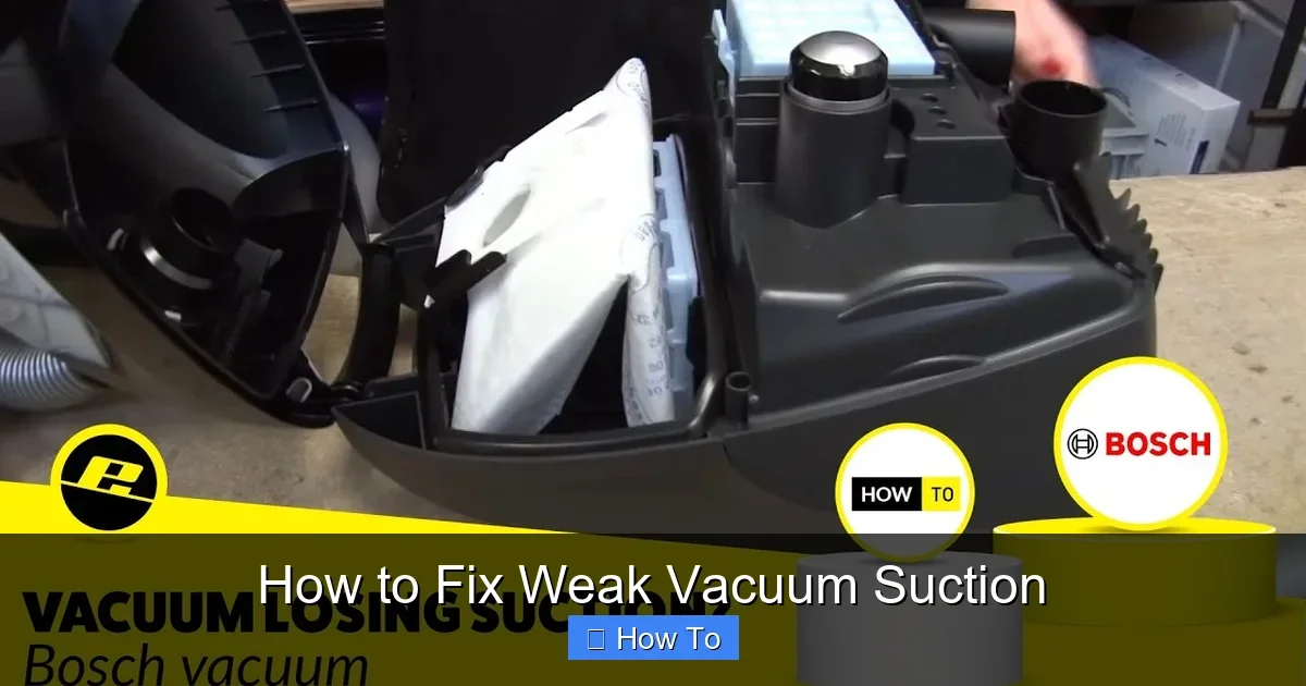 How to Fix Weak Vacuum Suction