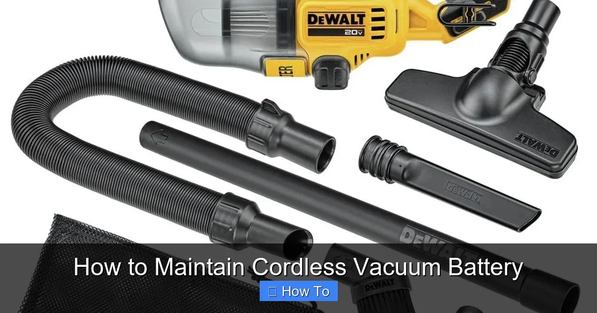 How to Maintain Cordless Vacuum Battery