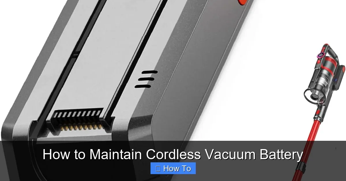 How to Maintain Cordless Vacuum Battery