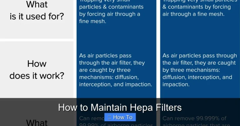 How to Maintain Hepa Filters