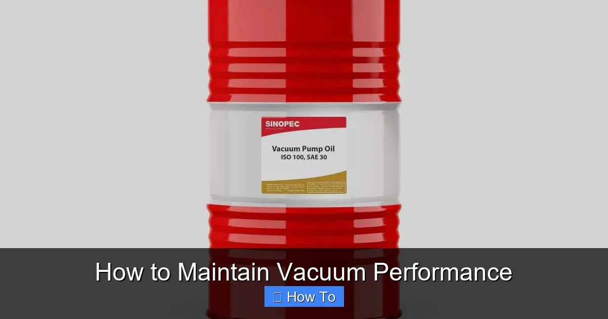 How to Maintain Vacuum Performance