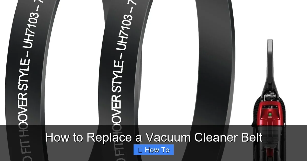 How to Replace a Vacuum Cleaner Belt