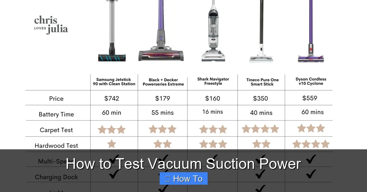How to Test Vacuum Suction Power