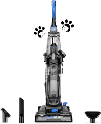 Eureka NEU181A PowerSpeed Lightweight Bagless Upright Vacuum for Home Pets Powerful Suction Blue