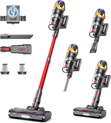 Cordless Vacuum Cleaner 55KPA 650W 70Mins Hurricane Mode Self-Standing Touch Screen 1.8L Dust Cup Anti-Tangle Wireless Vacumm