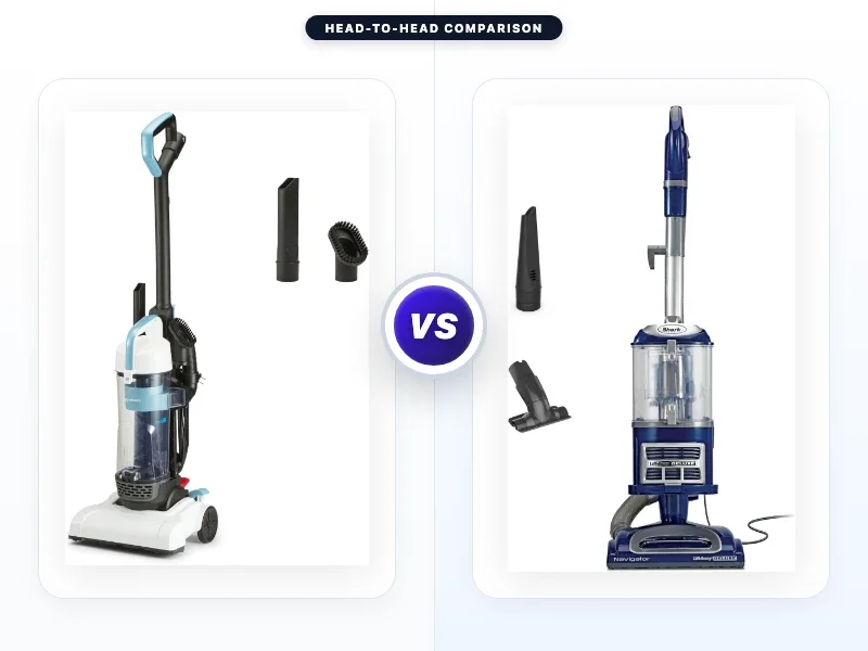 Amazon Basics Upright Bagless Vacuum Cleaner vs Shark