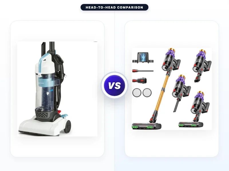 Amazon Basics Upright Bagless Vacuum Cleaner vs Jobear