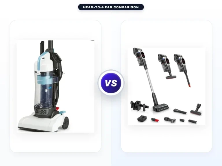 Amazon Basics Upright Bagless Vacuum Cleaner vs Dyson