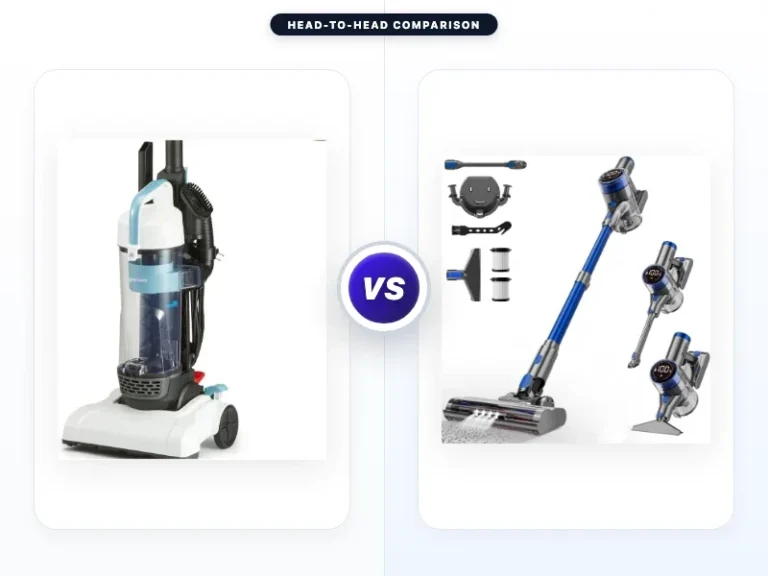 Amazon Basics Upright Bagless Vacuum Cleaner vs Nuyupo