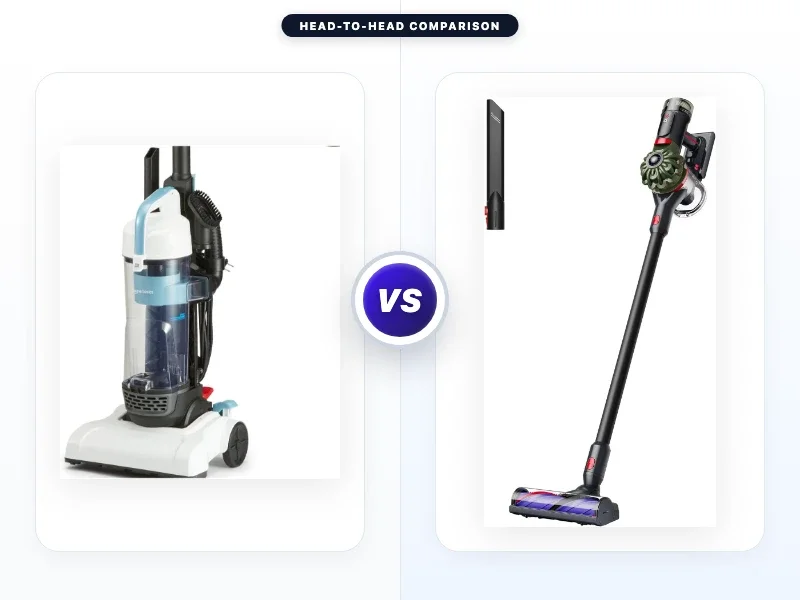 Amazon Basics Upright Bagless Vacuum Cleaner vs Dyson