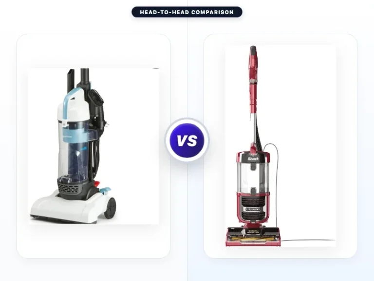 Amazon Basics Upright Bagless Vacuum Cleaner vs Shark