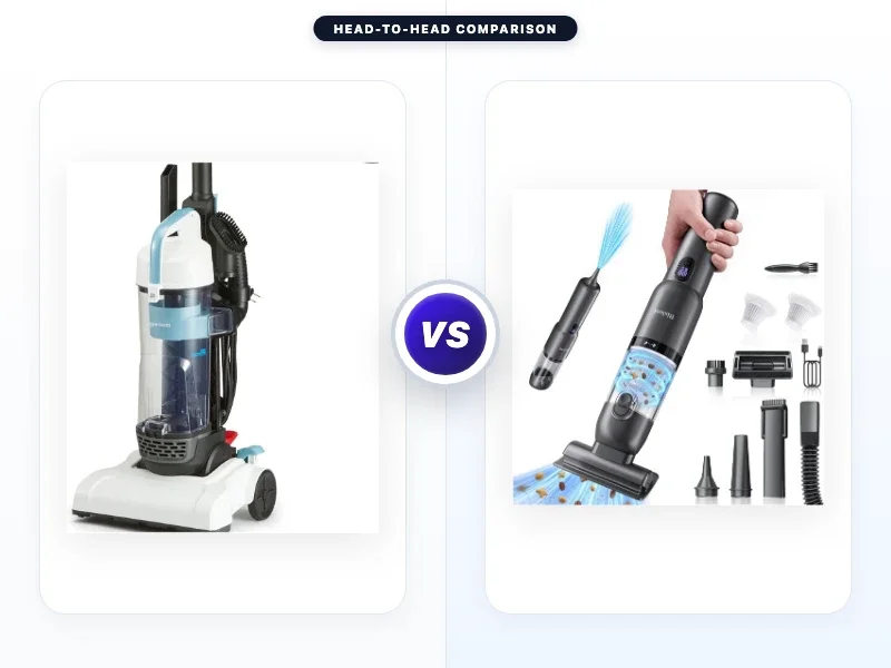 Amazon Basics Upright Bagless Vacuum Cleaner vs Bisloni
