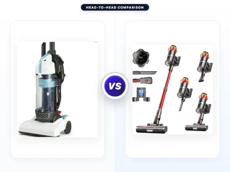 Amazon Basics Upright Bagless Vacuum Cleaner vs Mohomo
