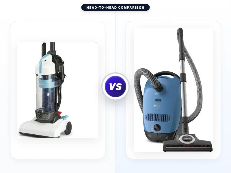 Amazon Basics Upright Bagless Vacuum Cleaner vs Miele