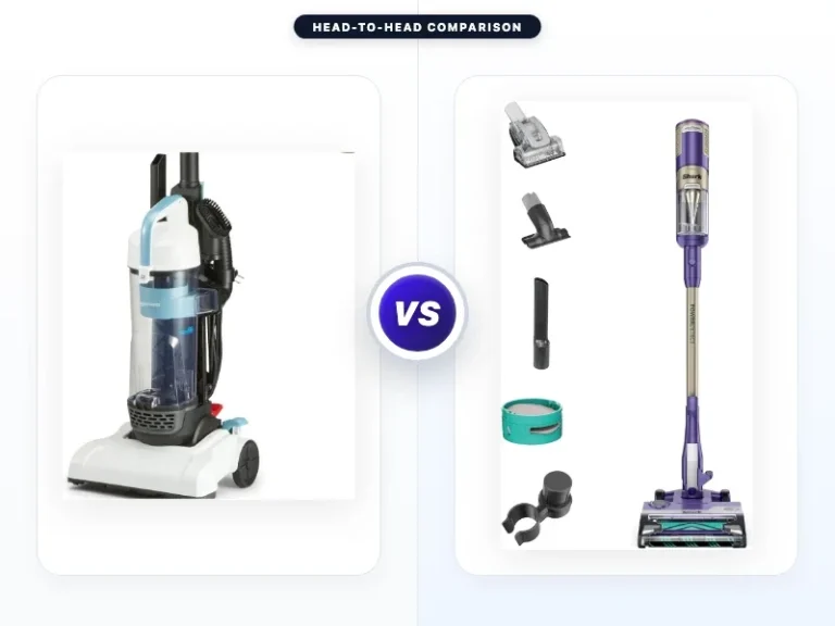 Amazon Basics Upright Bagless Vacuum Cleaner vs Shark