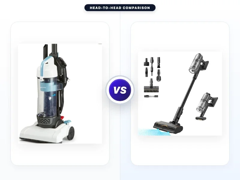 Amazon Basics Upright Bagless Vacuum Cleaner vs Smoture