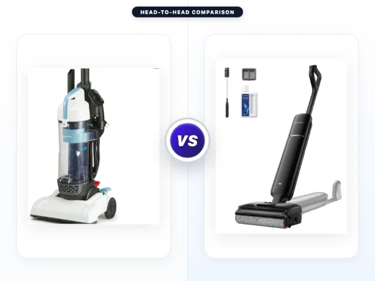 Amazon Basics Upright Bagless Vacuum Cleaner vs Shark