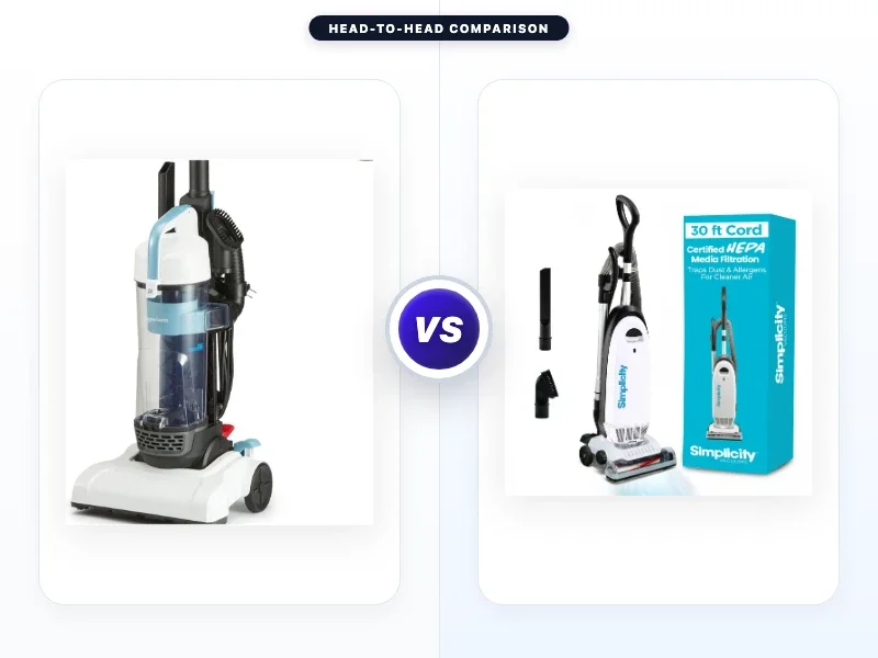 Amazon Basics Upright Bagless Vacuum Cleaner vs Shark