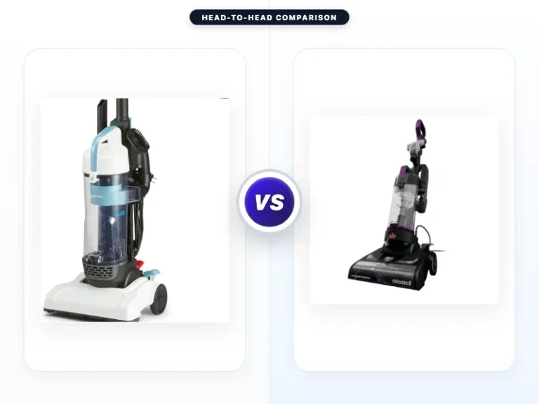 Amazon Basics Upright Bagless Vacuum Cleaner vs Shark