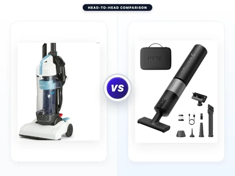 Amazon Basics Upright Bagless Vacuum Cleaner Vs