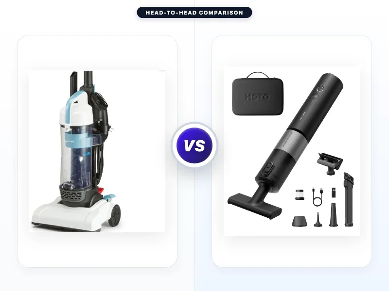 Amazon Basics Upright Bagless Vacuum Cleaner Vs