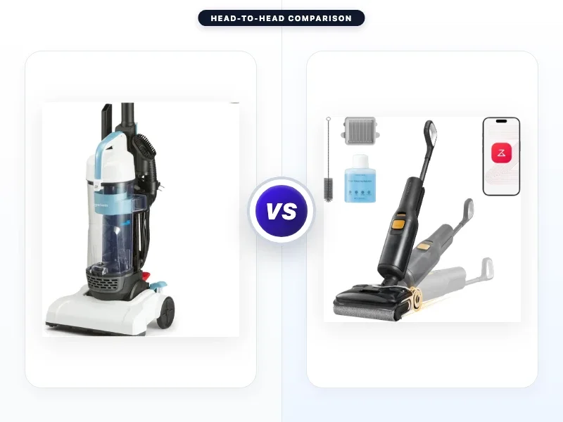Amazon Basics Upright Bagless Vacuum Cleaner Vs