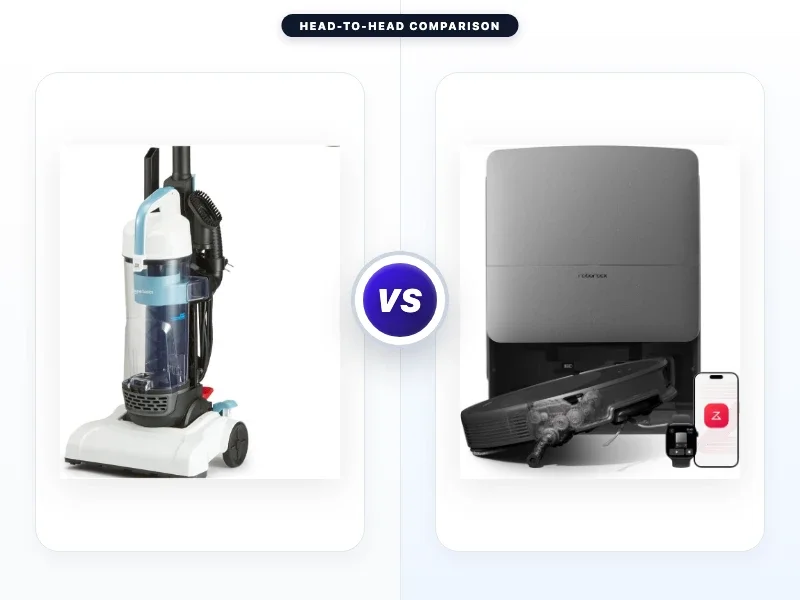 Amazon Basics Upright Bagless Vacuum Cleaner Vs