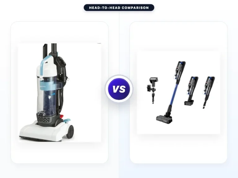Amazon Basics Upright Bagless Vacuum Cleaner vs Shark