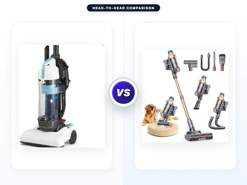 Amazon Basics Upright Bagless Vacuum Cleaner vs Smoture