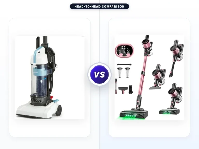 Amazon Basics Upright Bagless Vacuum Cleaner vs Vicease