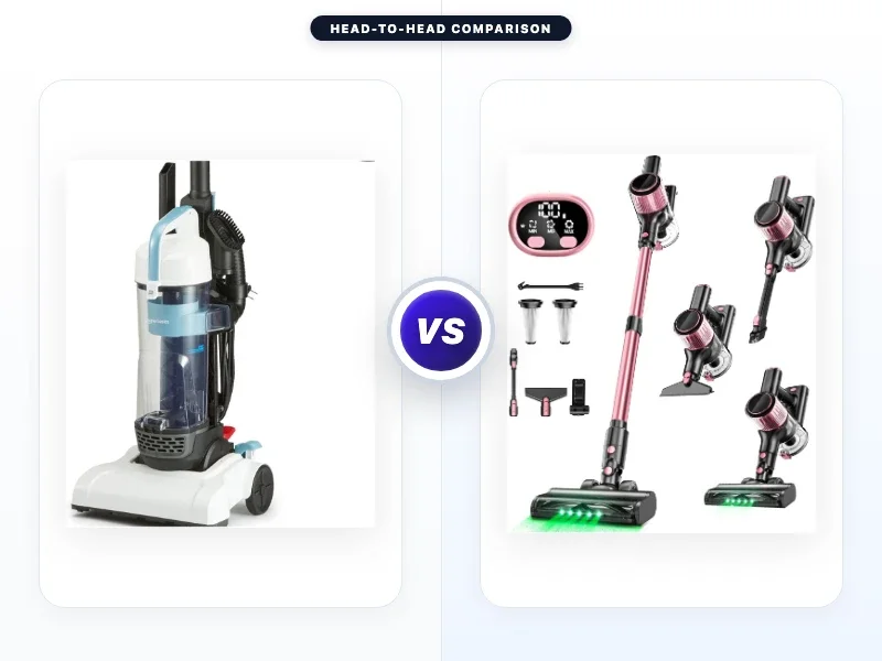 Amazon Basics Upright Bagless Vacuum Cleaner vs Vicease