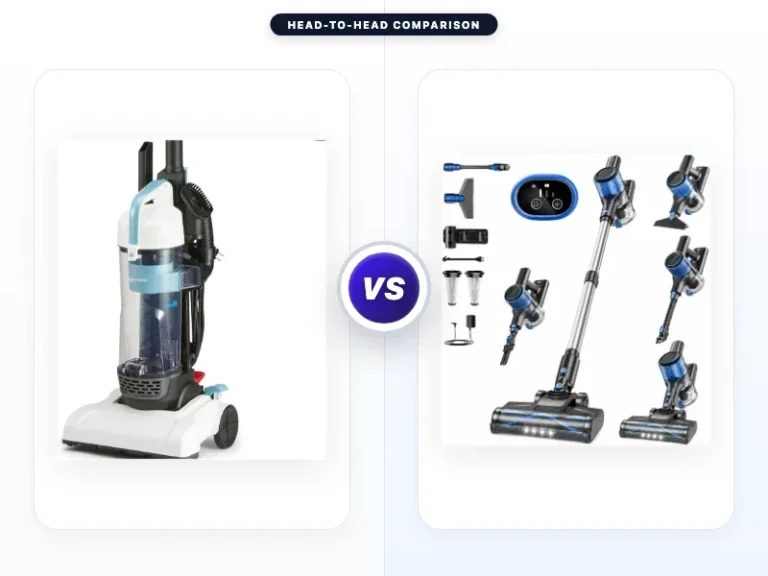 Amazon Basics Upright Bagless Vacuum Cleaner vs Vokene