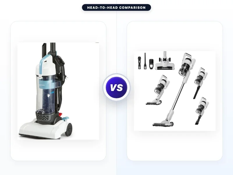 Amazon Basics Upright Bagless Vacuum Cleaner vs Eureka