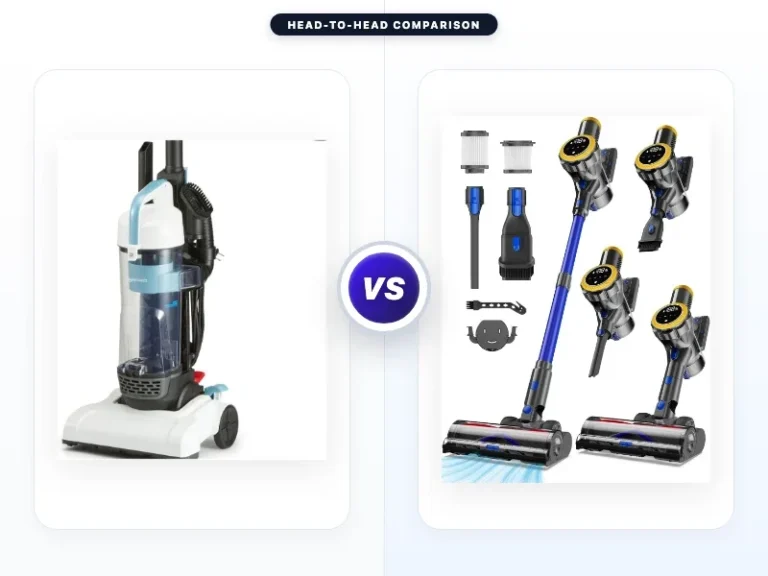 Amazon Basics Upright Bagless Vacuum Cleaner Vs