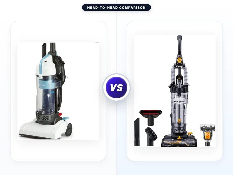 Amazon Basics Upright Bagless Vacuum Cleaner vs Eureka