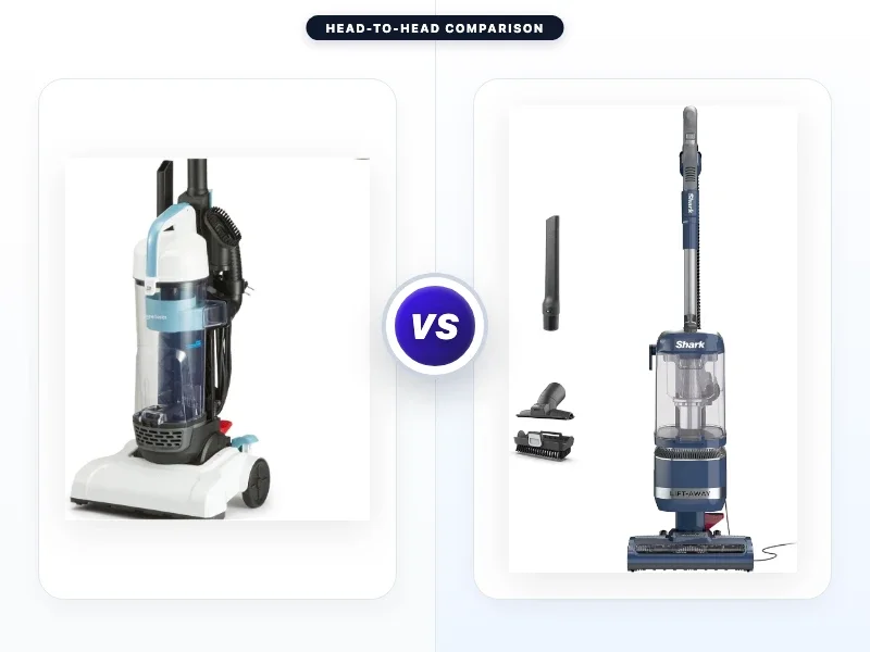 Amazon Basics Upright Bagless Vacuum Cleaner vs Shark