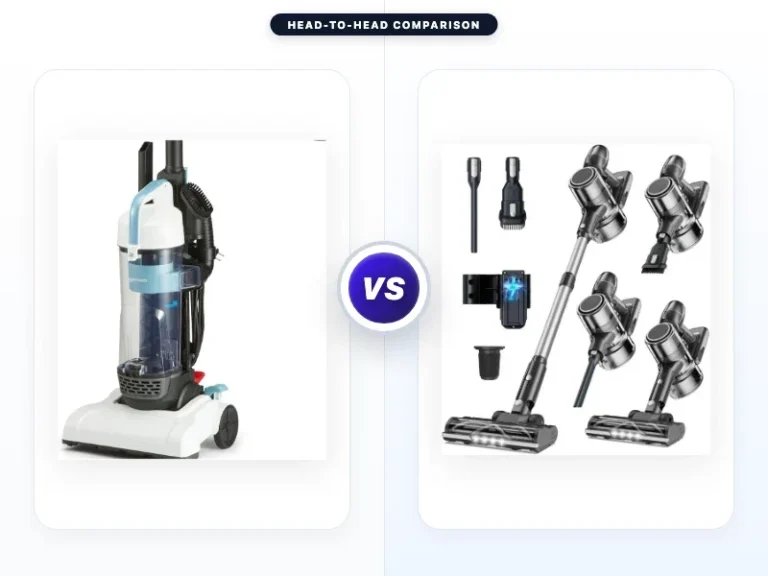 Amazon Basics Upright Bagless Vacuum Cleaner vs Emfatix