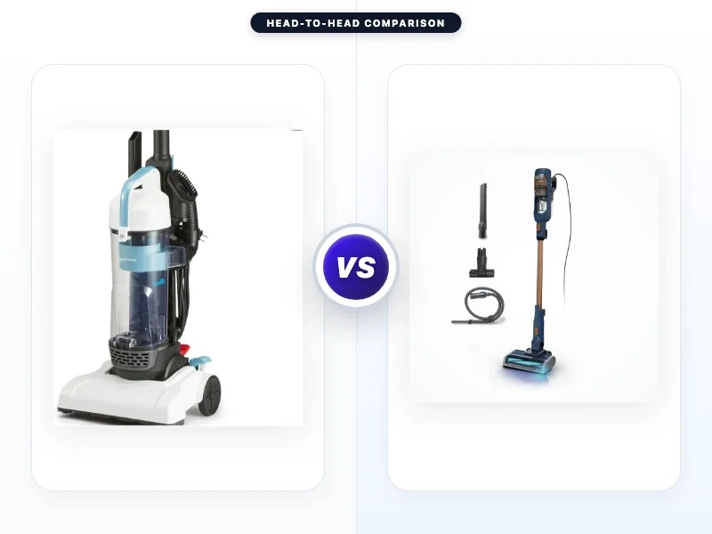 Amazon Basics Upright Bagless Vacuum Cleaner vs Shark